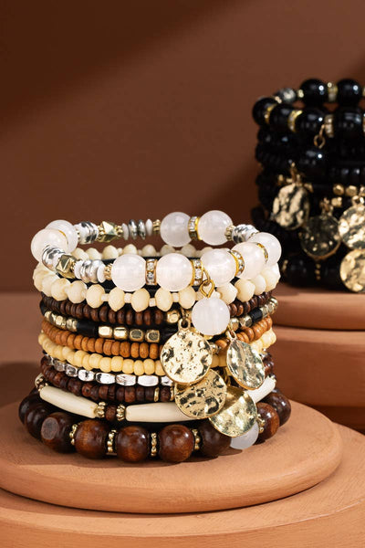 9 - in - 1 Multi Layered Mixed Beads Bracelet - Bel Air Boutique