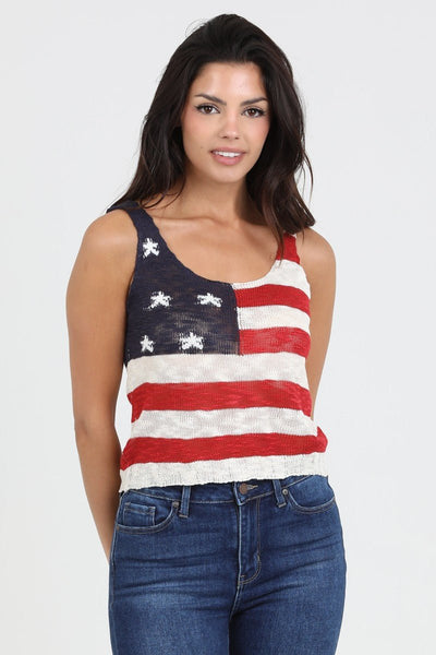 America The Beautiful Knit Tank - Bel Air Boutique