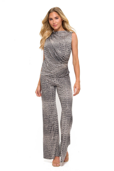 Ariella Snakeskin Palazzo Pants - Bel Air Boutique