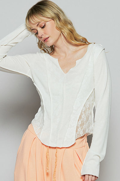 Boho Lace Trim Top - Bel Air Boutique