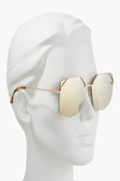 Bree Gold Frame + Brillant Gold Mirrored Polarized Lens - Bel Air Boutique