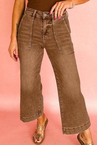 Breen Cropped High Rise Wide Leg Jeans - Bel Air Boutique