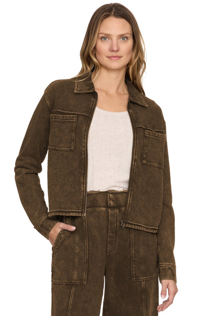 Charlotte Terry Zip Up Jacket - Bel Air Boutique