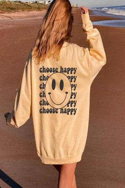 Choose Happy Comfort Color Sweatshirt - Bel Air Boutique