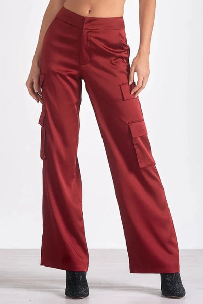 City Silk Cargo Pants by Elan - Bel Air Boutique