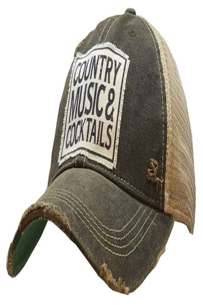 Country Music & Cocktails Trucker Hat Baseball Cap - Bel Air Boutique