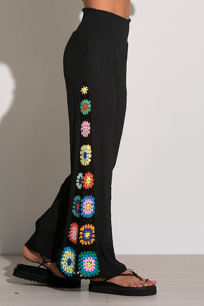 Crochet Panel Pants - Bel Air Boutique