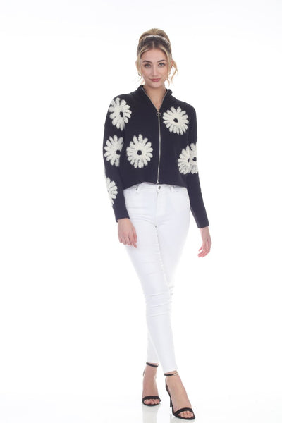 Daisy Zip Up Sweater - Bel Air Boutique