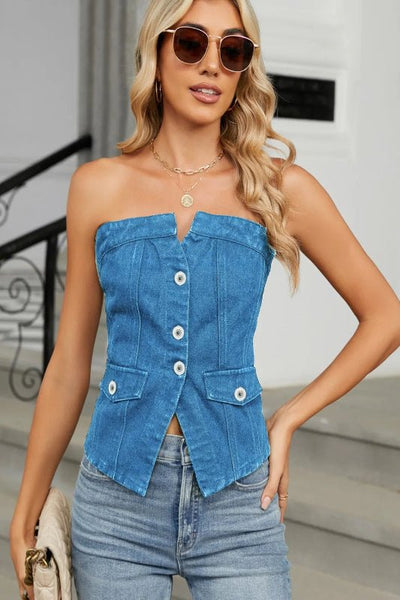 Destin Denim Vest - Bel Air Boutique