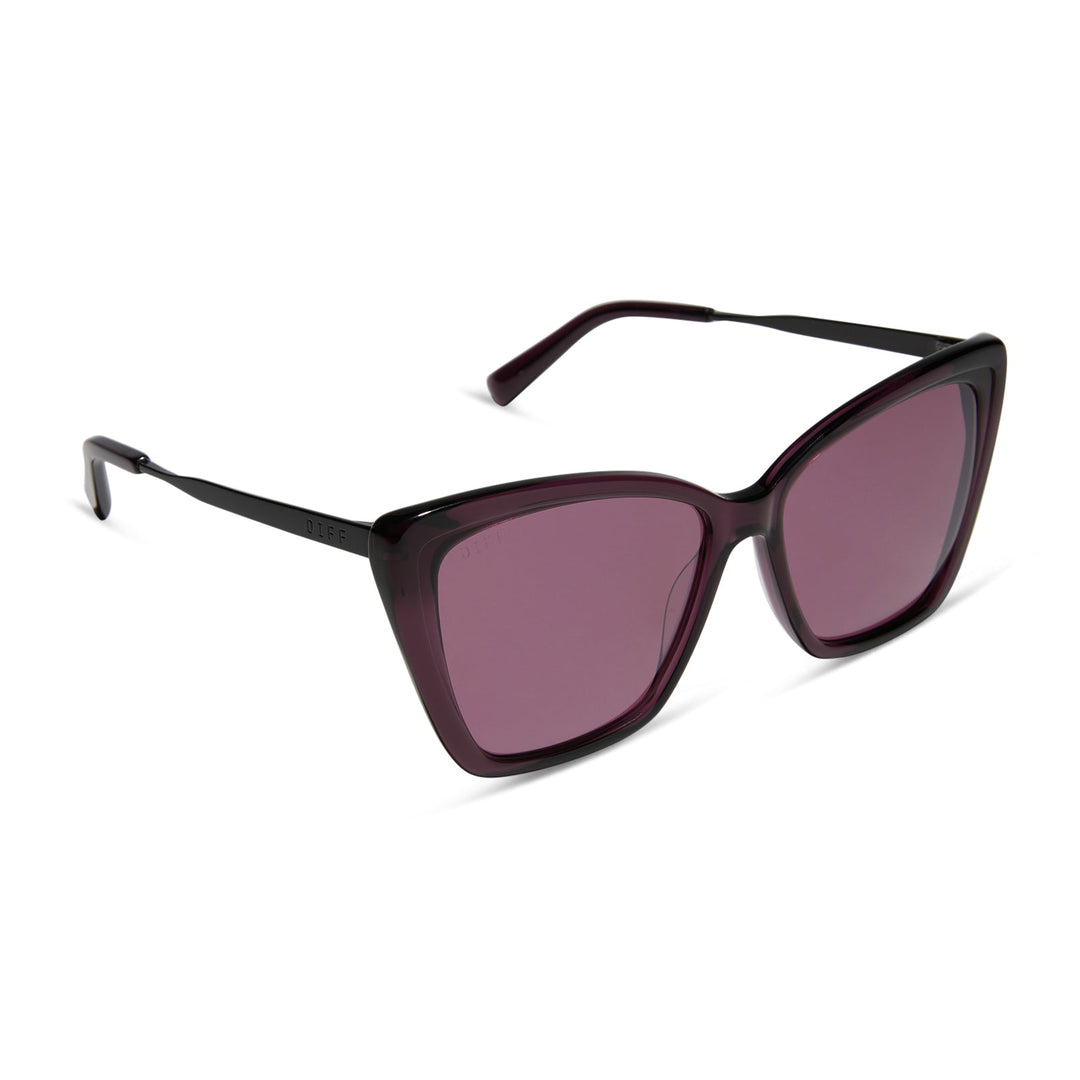 DIFF Becky II Aubergine Temple -Silver Flash Polarized Lens  display picture 1