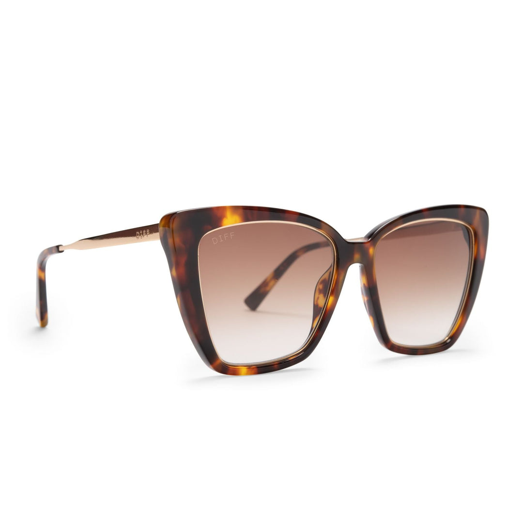 DIFF Eyewear Becky IV Hazel Tortoise & Grey Lens Diff Eyewear - Becky IV – Shades Sunglasses main image 4