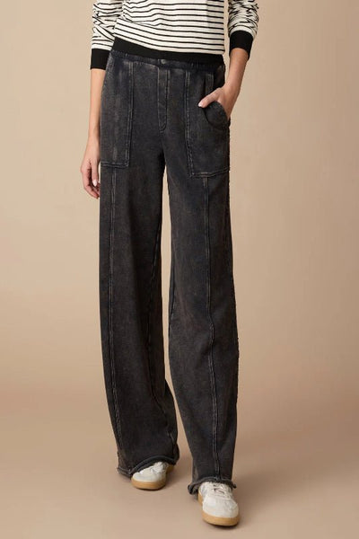 Dolly Utility Lounge Pants Washed Black - Bel Air Boutique