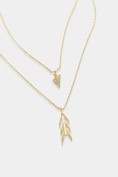 Double Arrow Necklace Gold - Bel Air Boutique