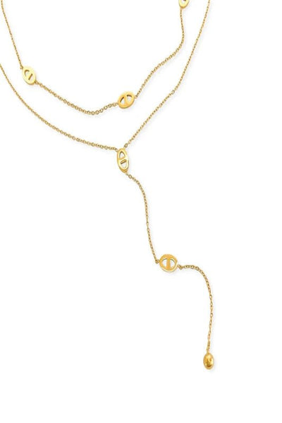 Double Layer Lariat Necklace - Bel Air Boutique