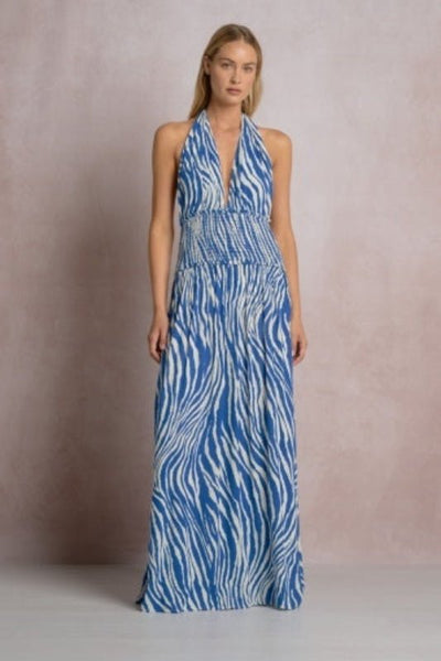 elan blue dress Zebra Print Halter – Bel Air Boutique Lele Pons (Dress) Cardboard midweek Side slits for ease Color:White/Black Elan lawn suit