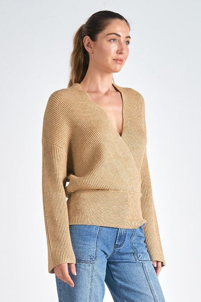 Elan Cross V - Neck Cross Sweater - Bel Air Boutique