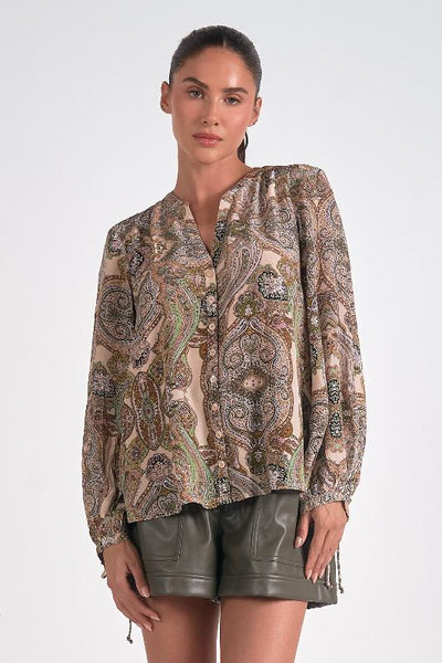 Elan Paisley Top - Bel Air Boutique