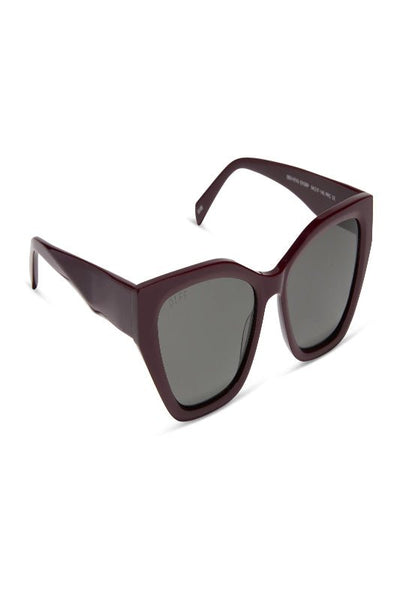 Evie Dark Cherry + Grey Polarized Lens - Bel Air Boutique