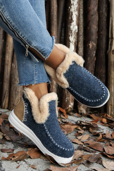 Fiona Furry Suede Sneakers - Bel Air Boutique