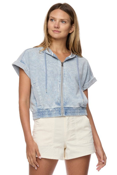 Flag & Anthem Blaine Indigo Zip Up Hoodie - Bel Air Boutique