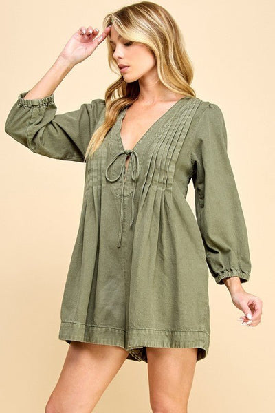 Flirty Pleated Romper - Bel Air Boutique