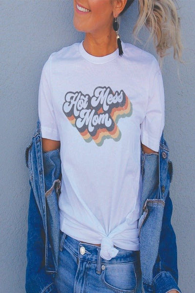 Hot Mess Mom Tee - Bel Air Boutique