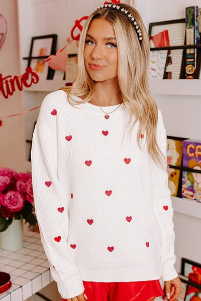 I Heart You All Over Sweater - Bel Air Boutique