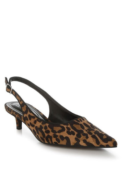 Jahzara Slingback Kitten Heel Sandals - Bel Air Boutique