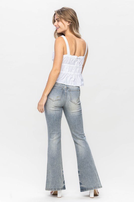Judy Blue Pin Tack Flare - Bel Air Boutique