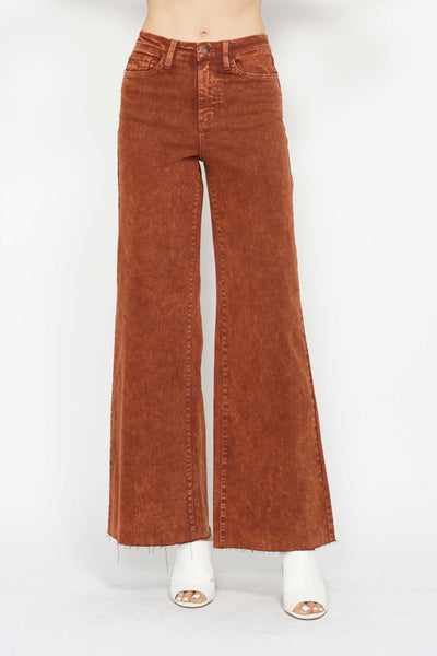 Judy Blue Pumpkin Spice Retro Wide Jeans - Bel Air Boutique