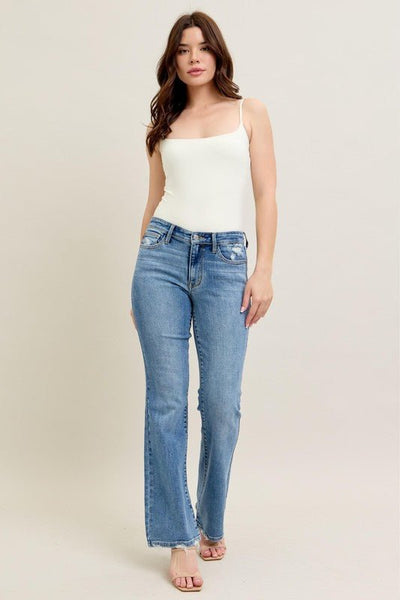 Judy Blue Vintage Wash Boot Cut w/ Destroy Hem - Bel Air Boutique