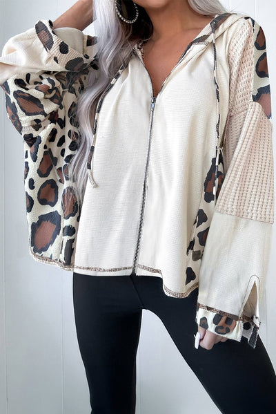 Loving Life Zip Up Drop Shoulder Hoodie - Bel Air Boutique