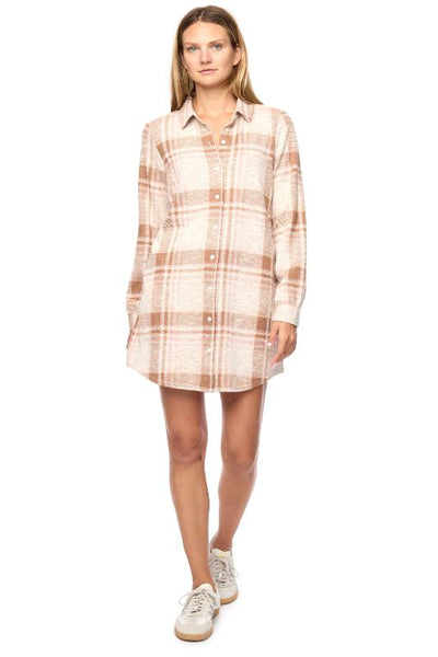 Lynden Knit Flannel Dress/Shacket - Bel Air Boutique