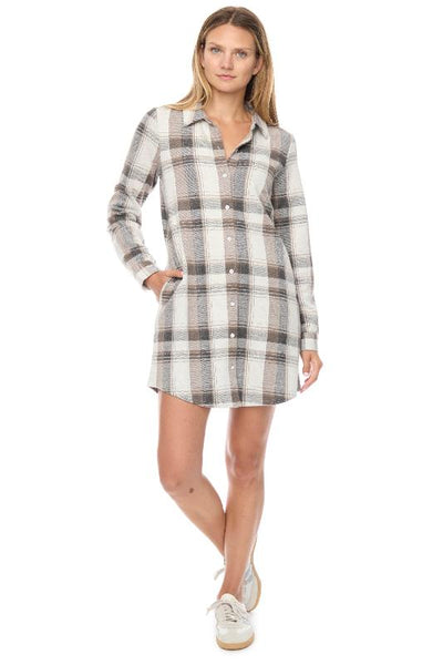 Lynden Knit Flannel Dress/Shacket - Bel Air Boutique