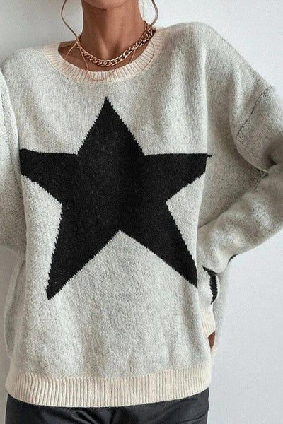 Oversized star sweater - Bel Air Boutique