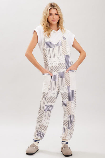 Patch Print Jumpsuit - Bel Air Boutique