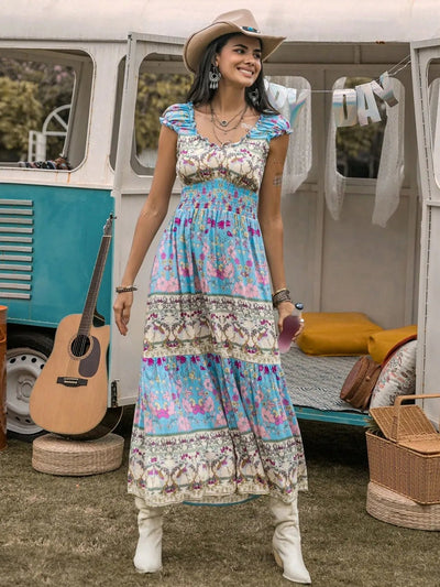 Perfectly Printed Cap Sleeve Dress - Bel Air Boutique