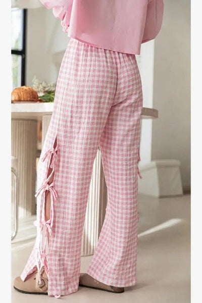 Side Bow Tie Pants - Bel Air Boutique