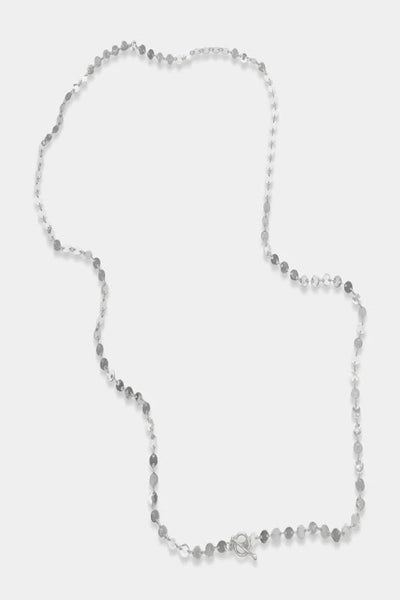 Silver Circle Long Chain - Bel Air Boutique