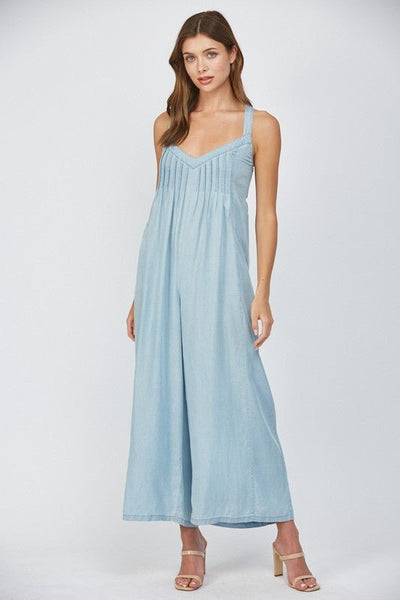 Tencel Tuck Jumpsuit - Bel Air Boutique