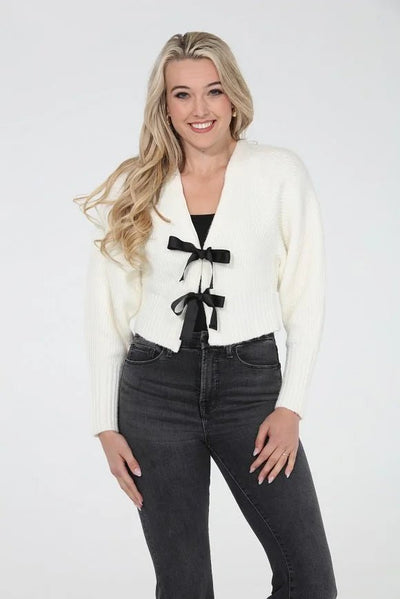 The Luna Bow Cardigan by Rain & Rose - Bel Air Boutique