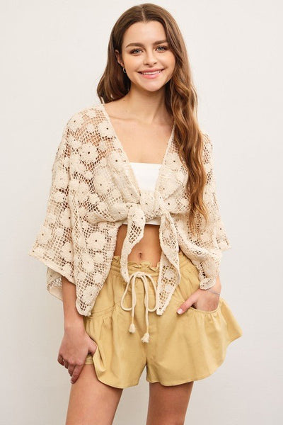 Tie Me Up In Crochet Top - Bel Air Boutique