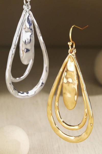 Triple Layer Tear Drop Earrings - Bel Air Boutique