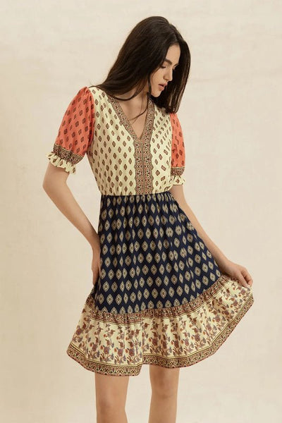 Tuscan Sky Midi Dress - Bel Air Boutique