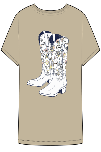 Walking Boots Graphic Tee - Bel Air Boutique