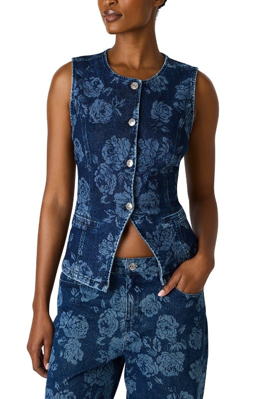 Top En Soie 100% Bel Air Taille 2 Rose Floral - Dos Nu - Neuf Avec étiquettes