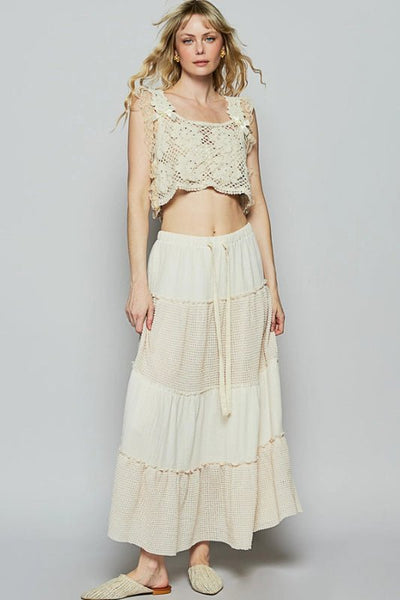 Western Sky Waffle Skirt - Bel Air Boutique