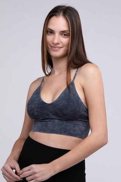 With Me Washed Ribbed Bralette - Bel Air Boutique