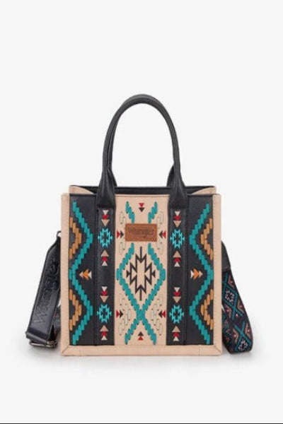 Wrangler Aztec Embroidered Whipstitch Tote - Bel Air Boutique
