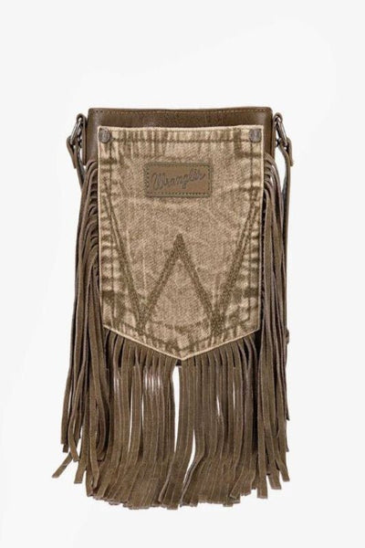 Wrangler Fringe Denim Pocket Crossbody Bag - Bel Air Boutique